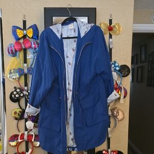 Women's Blue Utility Jacket with Hood